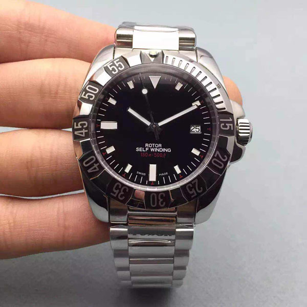 名牌手表批发 海洋王子系列 3针有历休闲 不锈钢精钢表壳 机械表