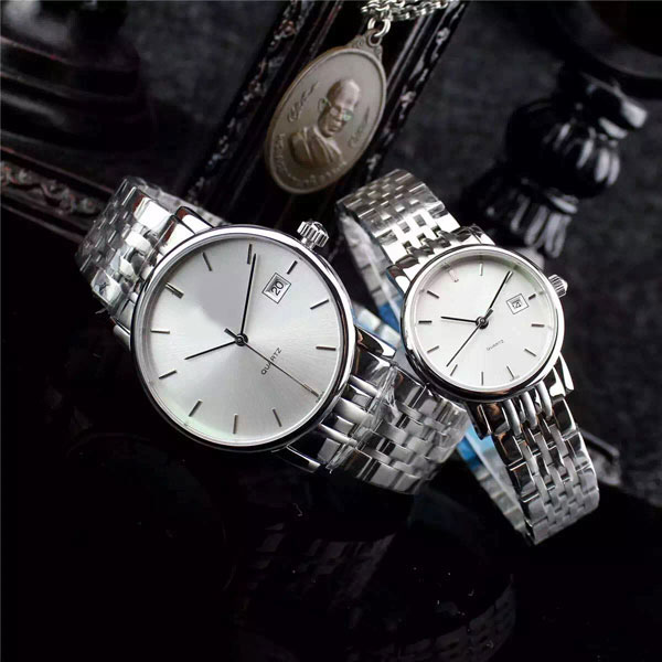 博雅系列情侣对表 站西手表市场货源日历休闲 精钢表壳 不锈钢皮带款石英表