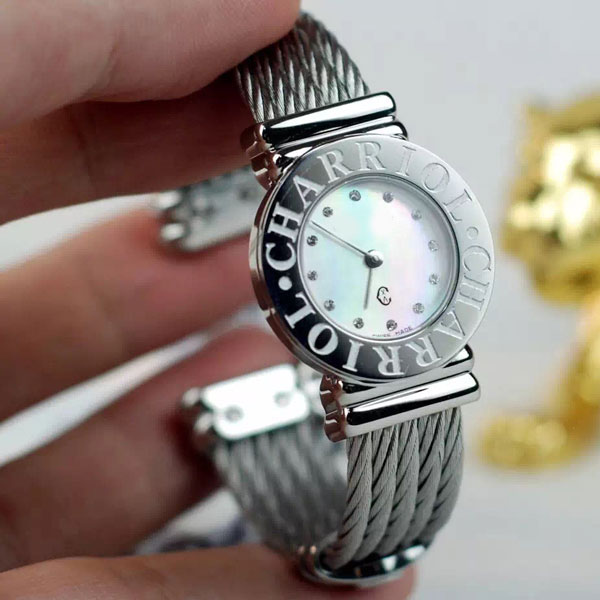 新款女士腕表 微信手表一手货源 2针无历 不锈钢 拉丝表带 石英表